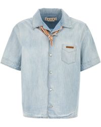 Marni - Light-blue Chambray Shirt - Lyst