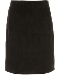 Loulou de Saison - Dark Brown Suede Engel Skirt - Lyst
