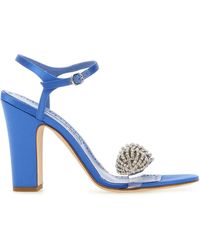 Manolo Blahnik - Satin Elhob Sandals - Lyst