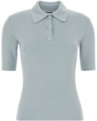 Jil Sander - Pastel Light- Wool Polo Shirt - Lyst