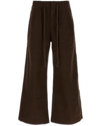 Entire studios - Pantalone Cinch in cotone stretch marrone - Lyst