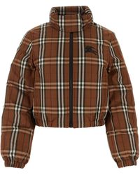 Burberry - High Neck Padded Jacket - Lyst