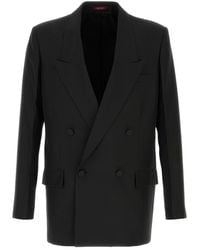 Gucci - Giacca in panama nero - Lyst