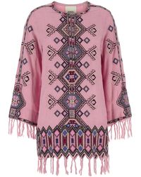 Isabel Marant - Mini abito Zayana in seta ricamata - Lyst