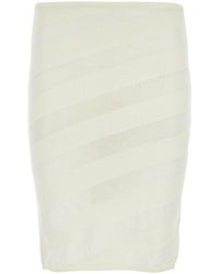 GIMAGUAS - Ivory Viscose Blend Skirt - Lyst