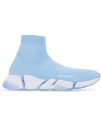 Balenciaga Pastel Light-blue Stretch Polyester Speed 2.0 Trainers Lightblue