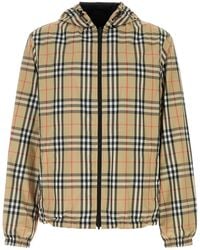 Burberry - Giubbino reversibile in poliestere ricamato - Lyst
