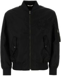 Valentino Garavani - Black Nylon Bomber Jacket - Lyst