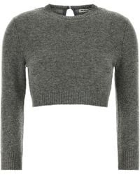Jil Sander - Grey Wool Blend Sweater - Lyst