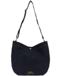 A.P.C. - Denim Besace Shopping Bag - Lyst