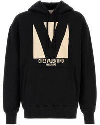 Valentino Garavani - Black Cotton Sweatshirt - Lyst