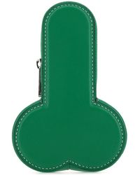 JW Anderson Leather Penis Pouch - Green
