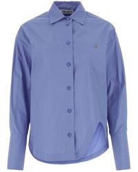 The Attico - Cerulean Poplin Eliza Shirt - Lyst