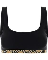 Burberry - Stretch Nylon Bikini Top - Lyst