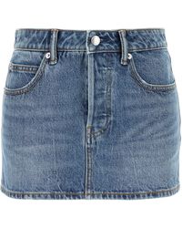 Alexander Wang - Denim Mini Skirt - Lyst
