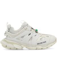 Balenciaga - White Mesh And Rubber Track Sneakers - Lyst