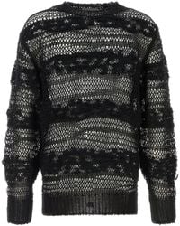 Yohji Yamamoto - Black Crochet Sweater - Lyst