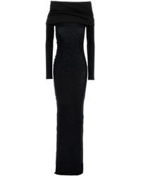 Entire studios - Black Wool Long Dress - Lyst
