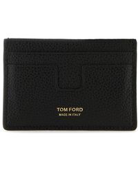 Tom Ford - Black Leather Card Holder - Lyst