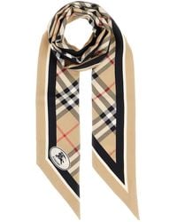 Burberry - Embroidered Silk Foulard - Lyst