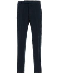 PT Torino - Navy Blue Lyocell Blend Pant - Lyst