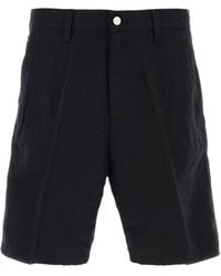 Carhartt - Walter Single Knee Short in misto cotone nero - Lyst