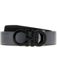 Ferragamo - Salvatore Dark Leather Reversible Belt - Lyst