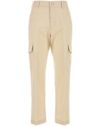PT Torino - Cream Cotton Blend Cargo Pant - Lyst