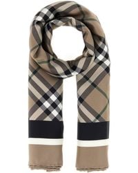 Burberry - Foulard in seta ricamata - Lyst