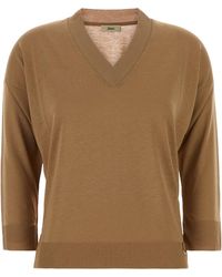 Herno - Camel Lyocell Blend T-Shirt - Lyst