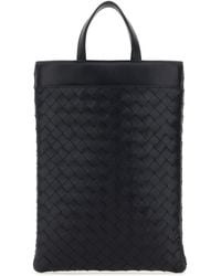 Bottega Veneta - Custodia per laptop Intrecciato in pelle blu notte - Lyst