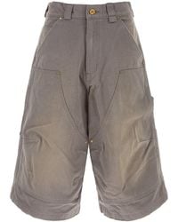 Willy Chavarria - Grey Denim Stockton Bermuda Shorts - Lyst
