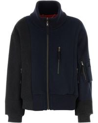 Maison Margiela - Two-tone Wool Bomber Jacket - Lyst