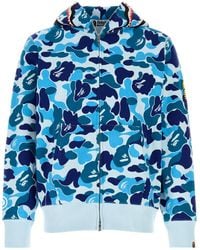 A Bathing Ape - Printed Cotton Abc Camo 2nd Shark Sweatshirt - Lyst