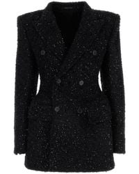 Balenciaga - Chic Tweed Button-Up Jacket - Lyst
