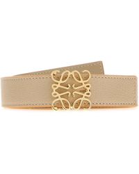 Loewe - Cintura reversibile in pelle cappuccino - Lyst