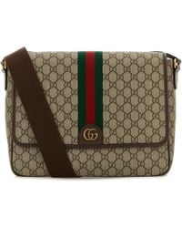 Gucci - Borsa a tracolla Ophidia GG in tessuto GG Supreme e pelle - Lyst