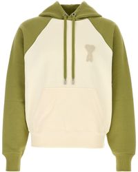 Ami Paris - Ami Two-Tone Cotton Sweatshirt - Lyst