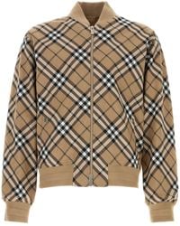 Burberry - Embroidered Polyester-Wool Bomber Jacket - Lyst