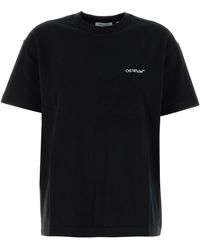 Off-White c/o Virgil Abloh - Black Cotton T-shirt - Lyst