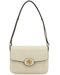 Tory Burch - Chalk Leather Robinson Shoulder Bag - Lyst