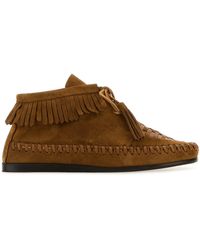 Isabel Marant - Camel Suede Felsa Lace-Up Shoes - Lyst