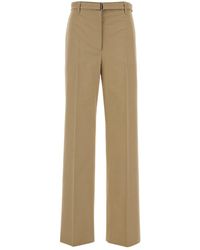 Prada - Pantalone in cotone beige - Lyst