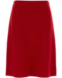 Miu Miu - Gonna in flanella rossa - Lyst