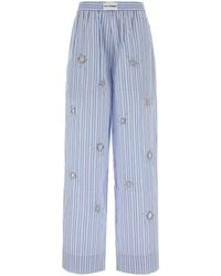 Des Phemmes - Embroidered Poplin Pyjamas Pant - Lyst