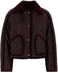 Burberry - Giubbino in nylon viola - Lyst