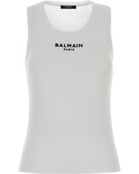 Balmain - Cotton Tank Top - Lyst