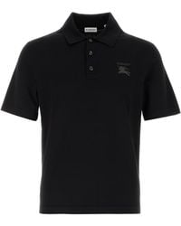Burberry - Black Wool Polo Shirt - Lyst