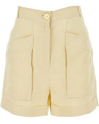 LeKasha - Ivory Linen Ashraf Shorts - Lyst