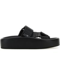 MM6 by Maison Martin Margiela - Webbing Slip-On Platform Sandals - Lyst